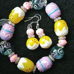 Easter Bracelet & Earrings Set